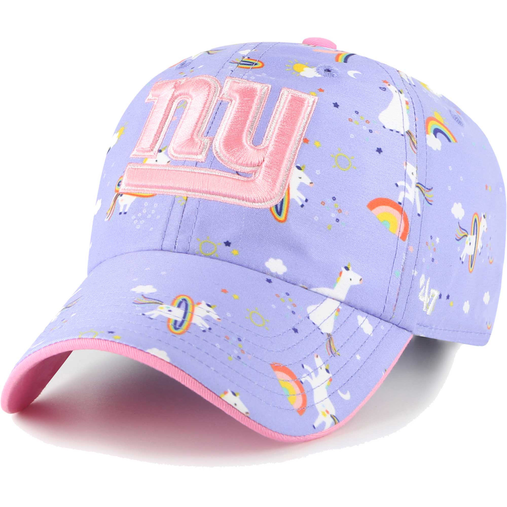 New York Giants girls preschool 47 lavender new york giants unicorn clean up adjustable hat | Giants Shop