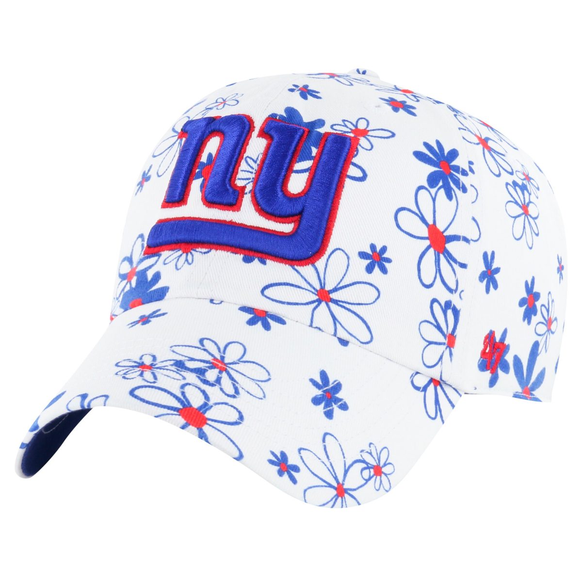 New York Giants girls toddler 47 white new york giants daisy delight clean up adjustable hat | Giants Shop