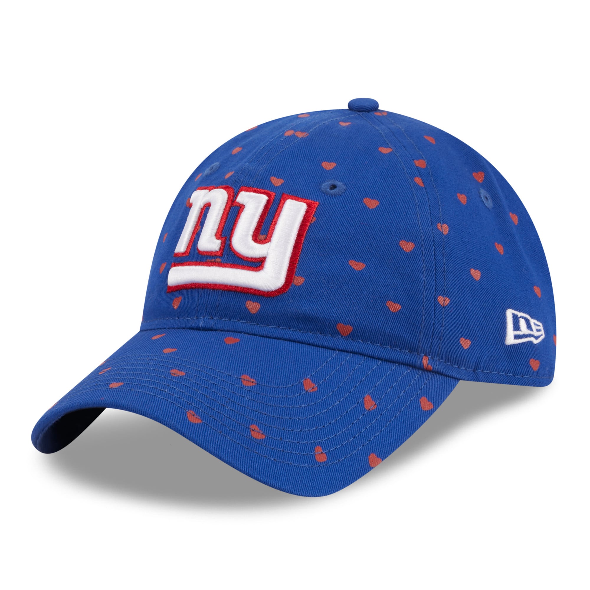 New York Giants girls toddler royal new york giants hearts 9twenty adjustable hat | Giants Shop