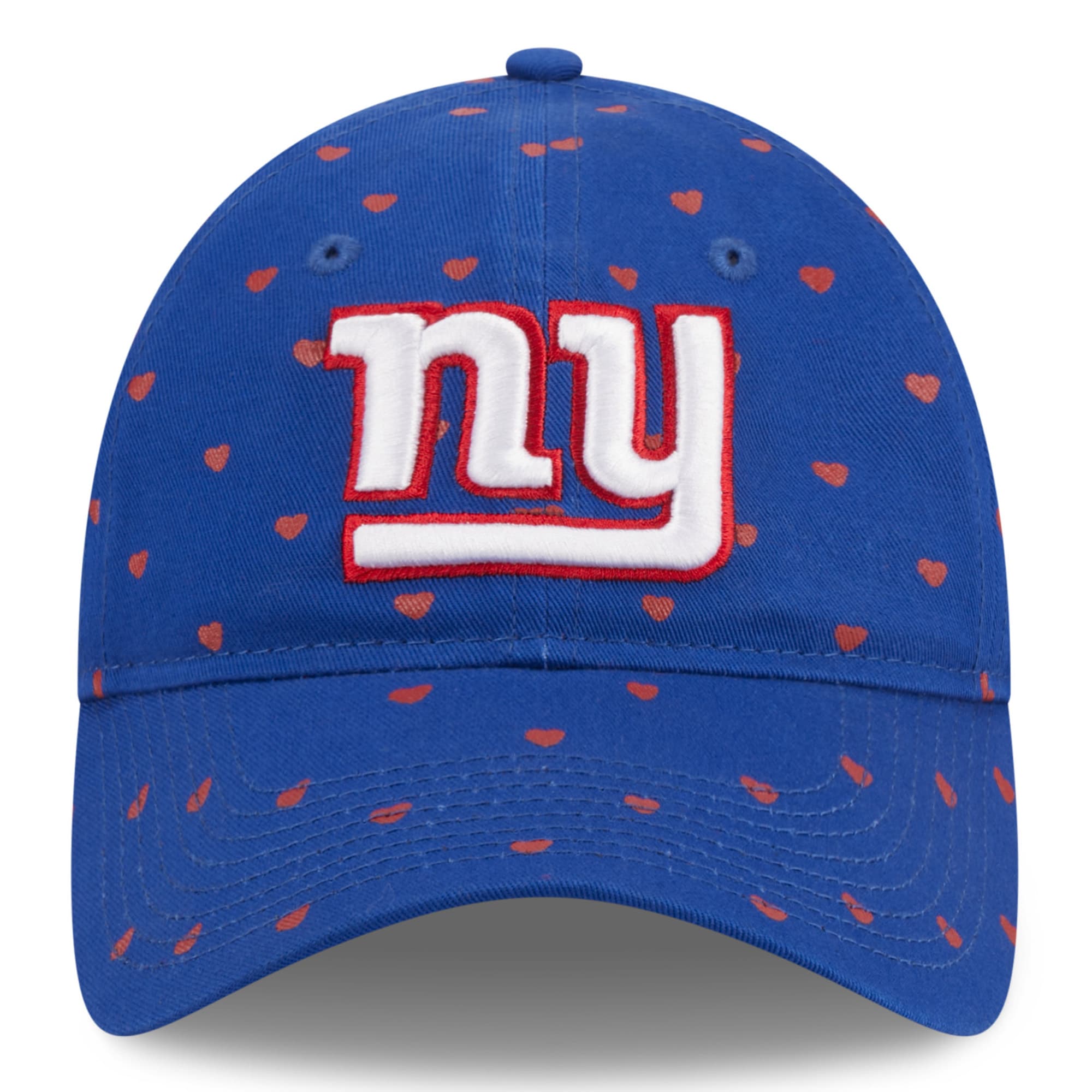 New York Giants girls toddler royal new york giants hearts 9twenty adjustable hat | Giants Shop