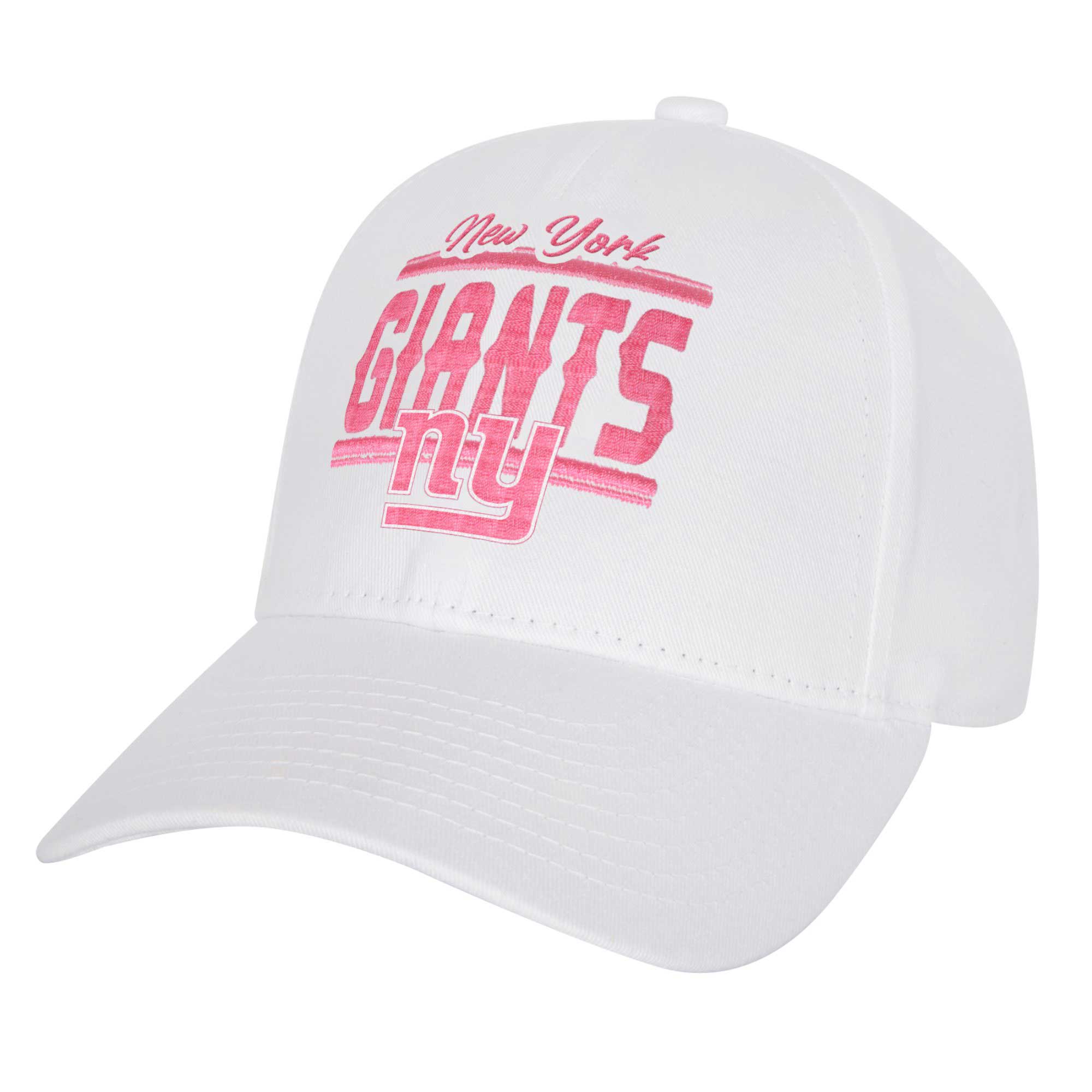 New York Giants girls youth new york giants all white structured adjustable hat | Giants Shop