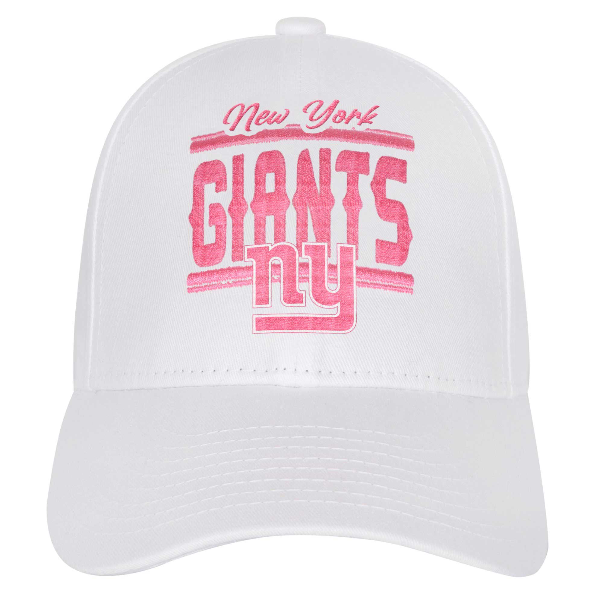 New York Giants girls youth new york giants all white structured adjustable hat | Giants Shop