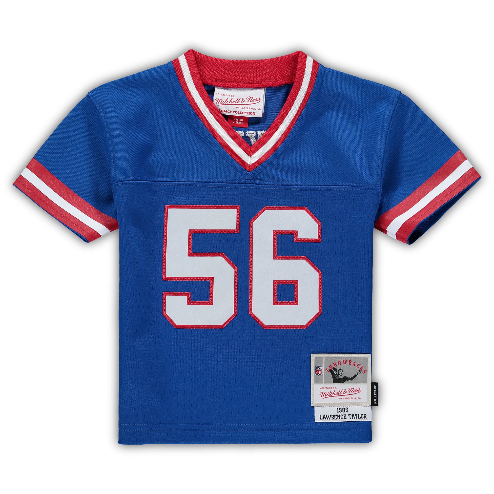 New York Giants infant mitchell  ness lawrence taylor royal new york giants 1986 retired legacy jersey | Giants Shop