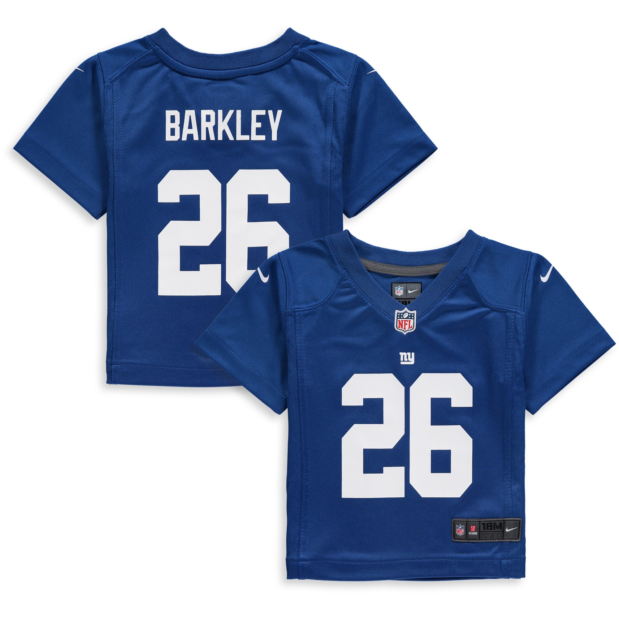 New York Giants infant nike saquon barkley royal new york giants game jersey | Giants Shop