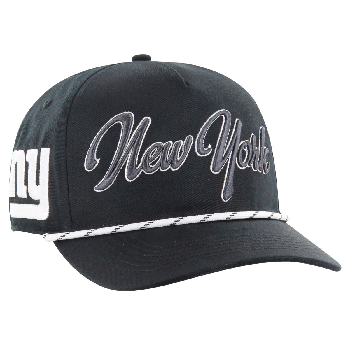 New York Giants mens 47 black new york giants overhand speckle hitch adjustable hat | Giants Shop