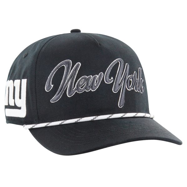 New York Giants mens 47 black new york giants overhand speckle hitch adjustable hat | Giants Shop