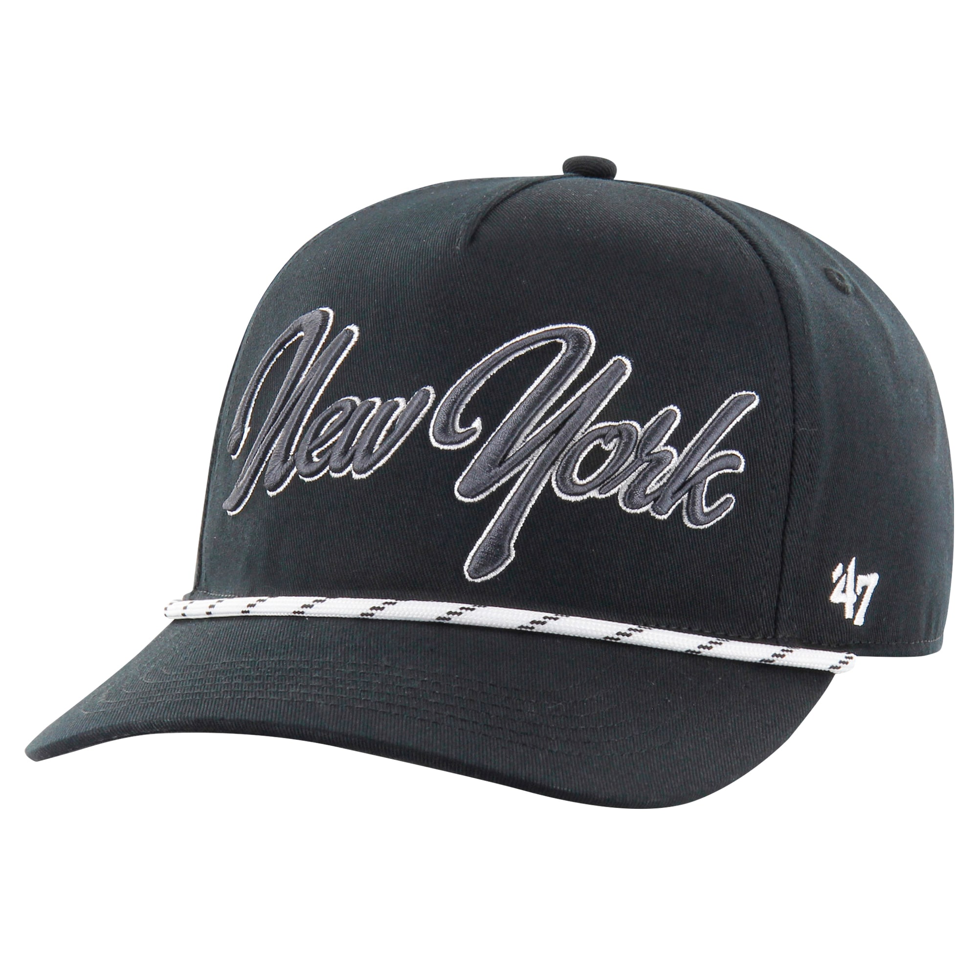New York Giants mens 47 black new york giants overhand speckle hitch adjustable hat | Giants Shop