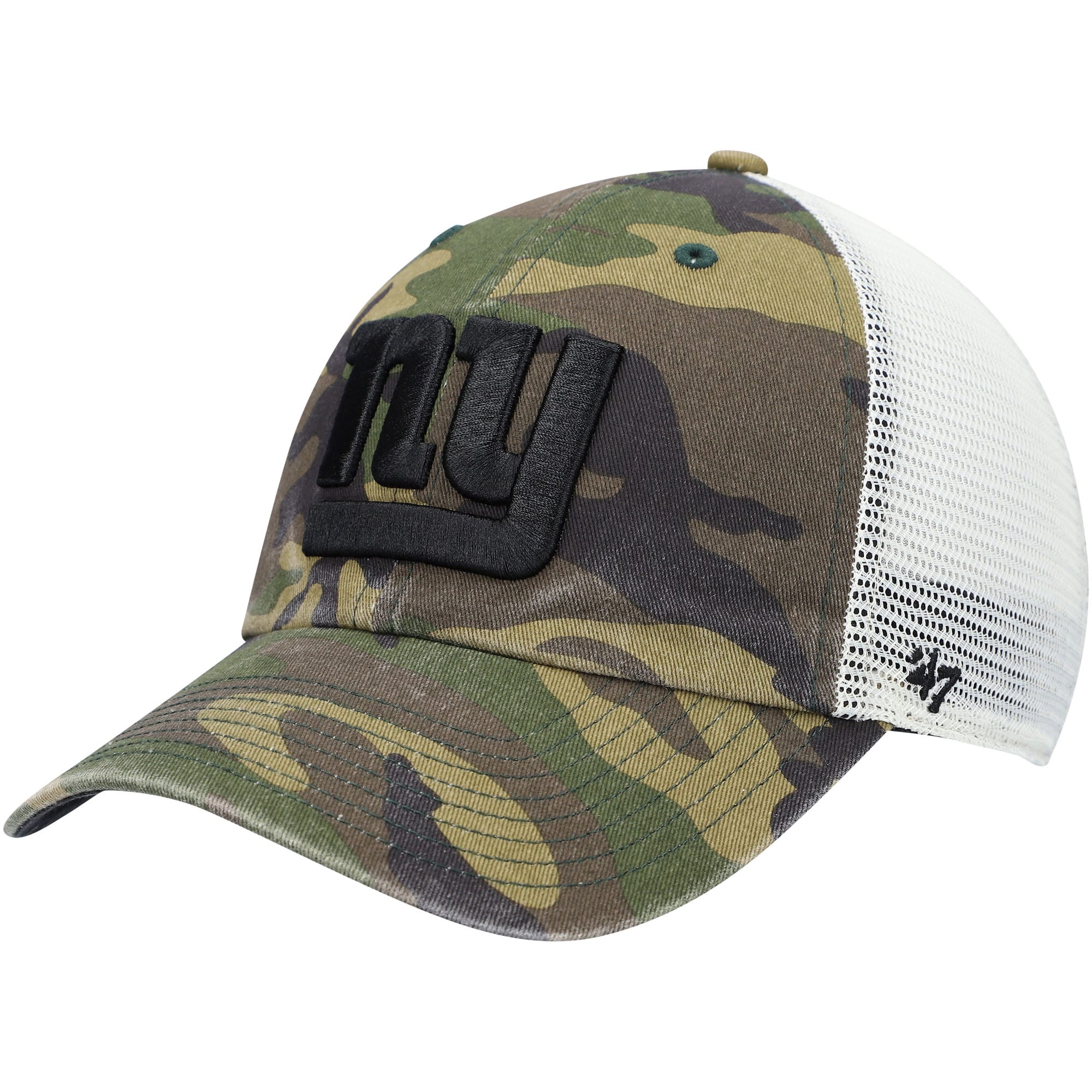New York Giants mens 47 camo new york giants branson clean up trucker hat | Giants Shop