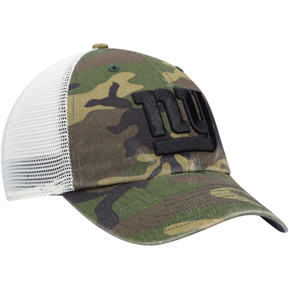 New York Giants mens 47 camo new york giants branson clean up trucker hat | Giants Shop