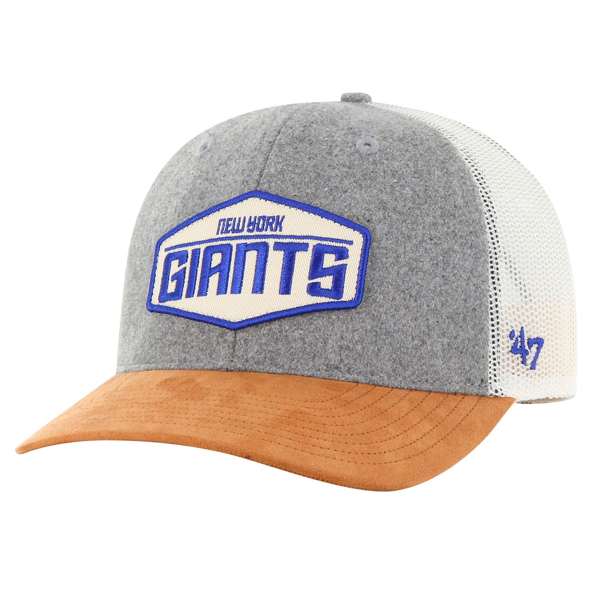 New York Giants mens 47 heather graytan new york giants drover trucker adjustable hat | Giants Shop