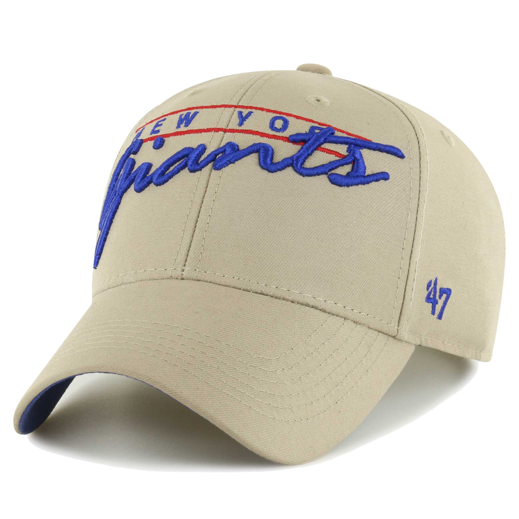 New York Giants mens 47 khaki new york giants atwood mvp adjustable hat | Giants Shop