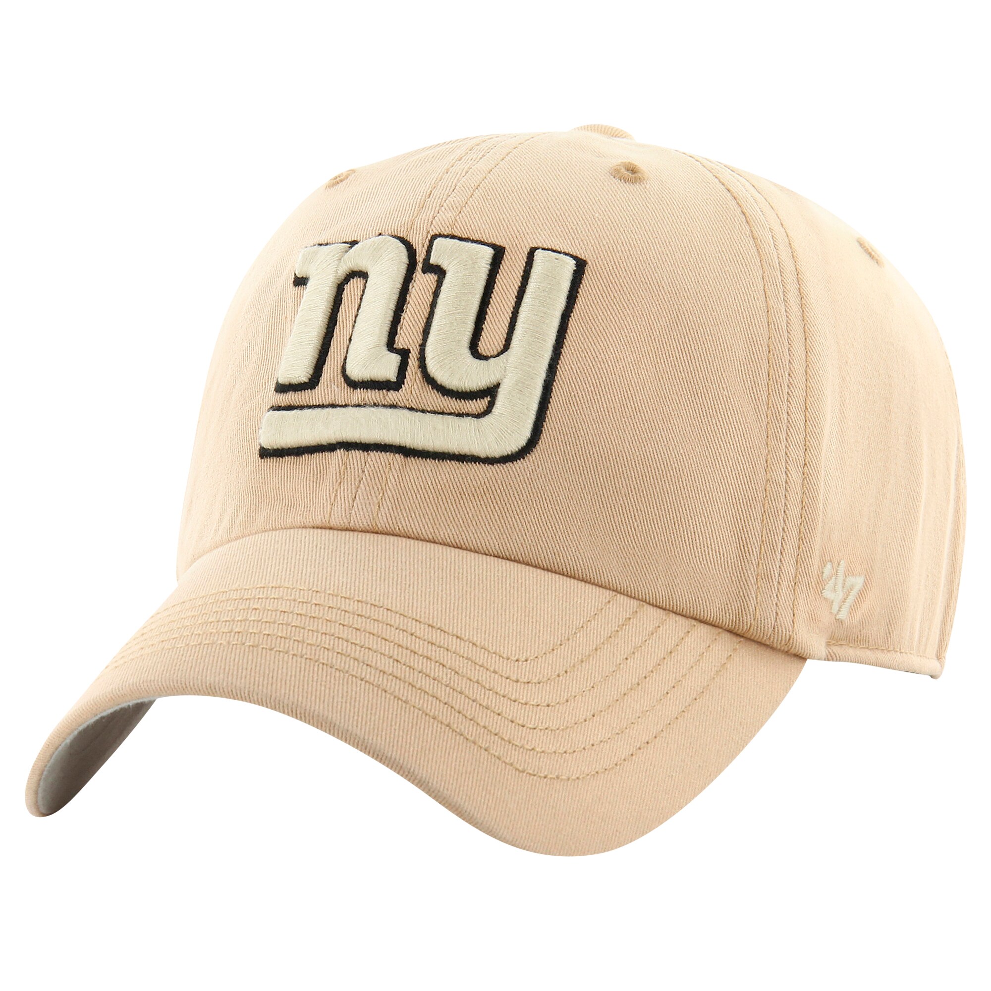 New York Giants mens 47 khaki new york giants dusted relaxed franchise fitted hat | Giants Shop