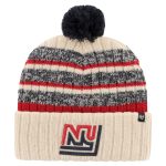 New York Giants mens 47 natural new york giants legacy tavern cuffed knit hat with pom | Giants Shop