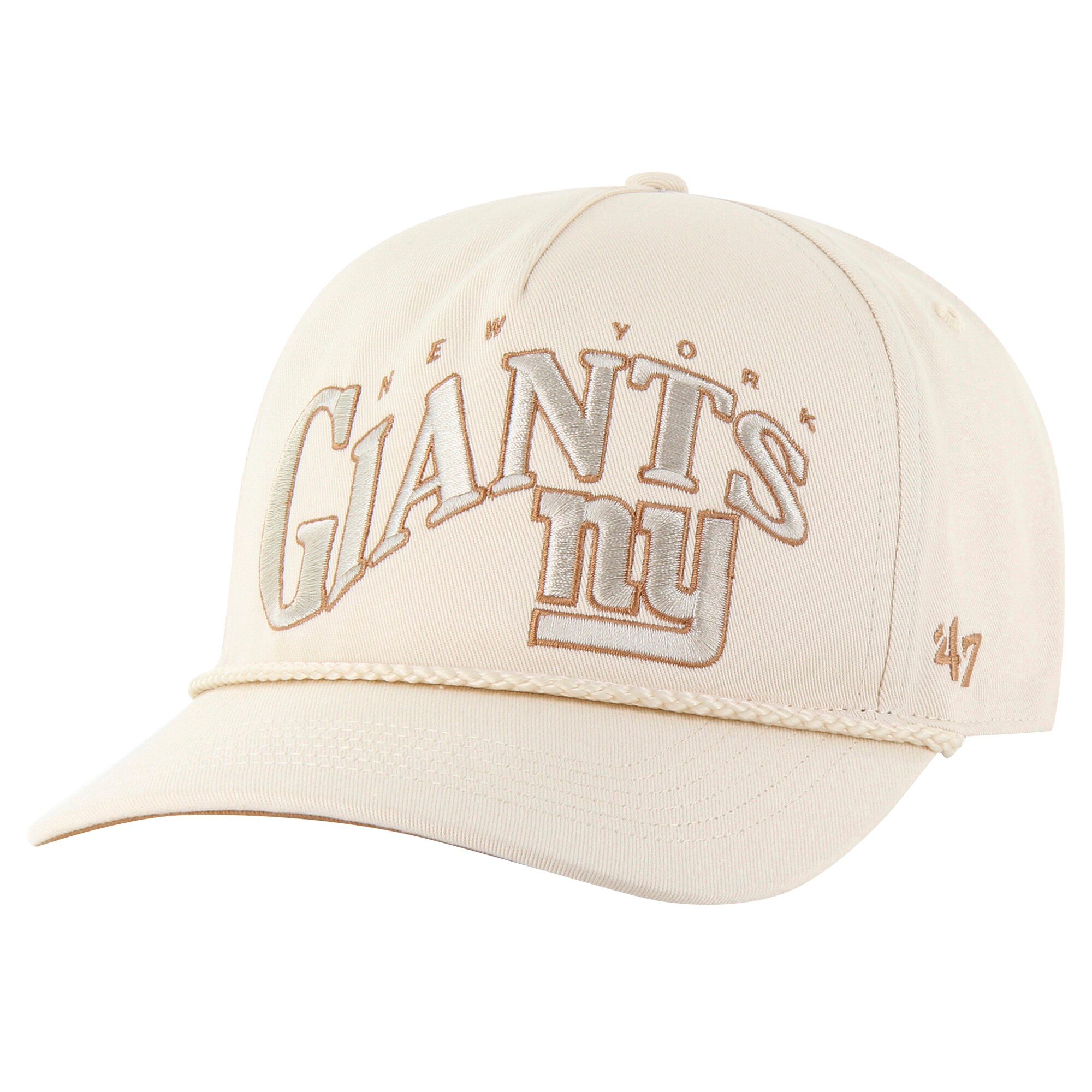 New York Giants mens 47 natural new york giants wave rope hitch adjustable hat | Giants Shop