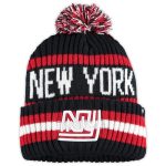 New York Giants mens 47 navy new york giants legacy bering cuffed knit hat with pom | Giants Shop