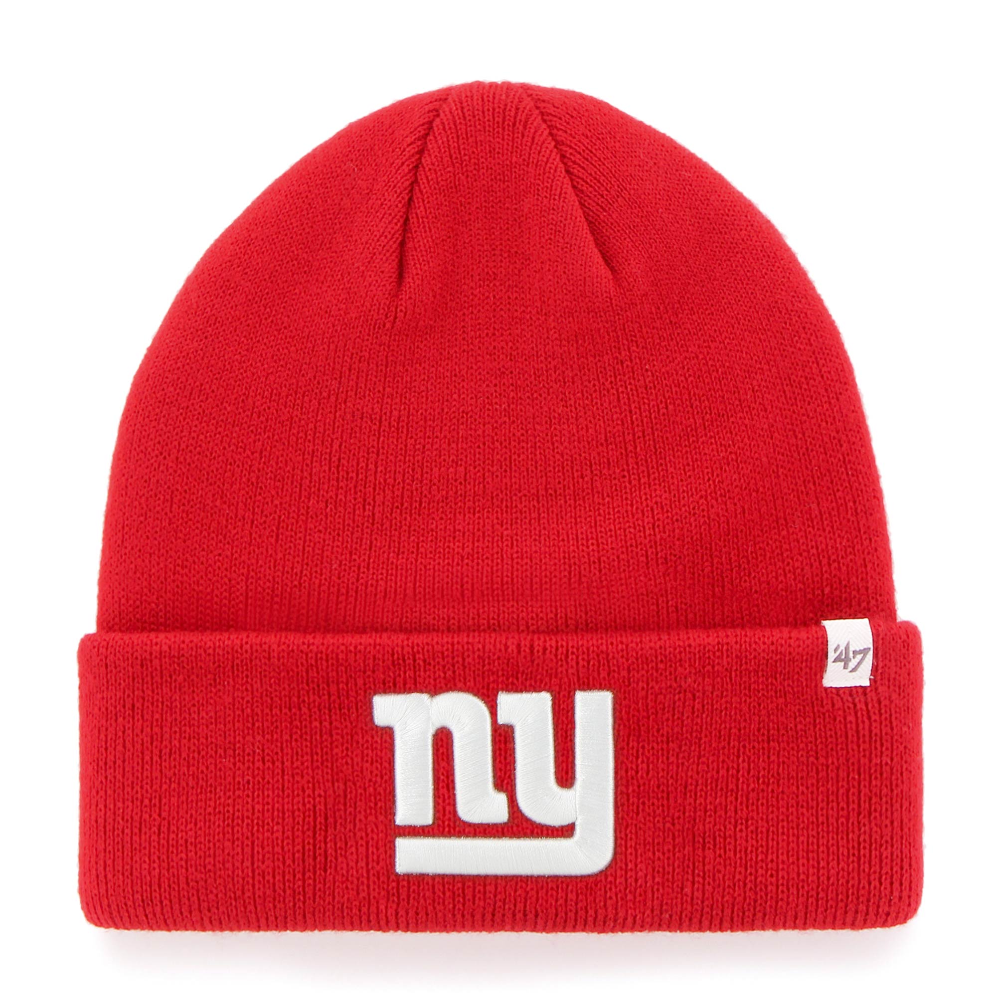 New York Giants mens 47 red new york giants secondary basic cuffed knit hat | Giants Shop