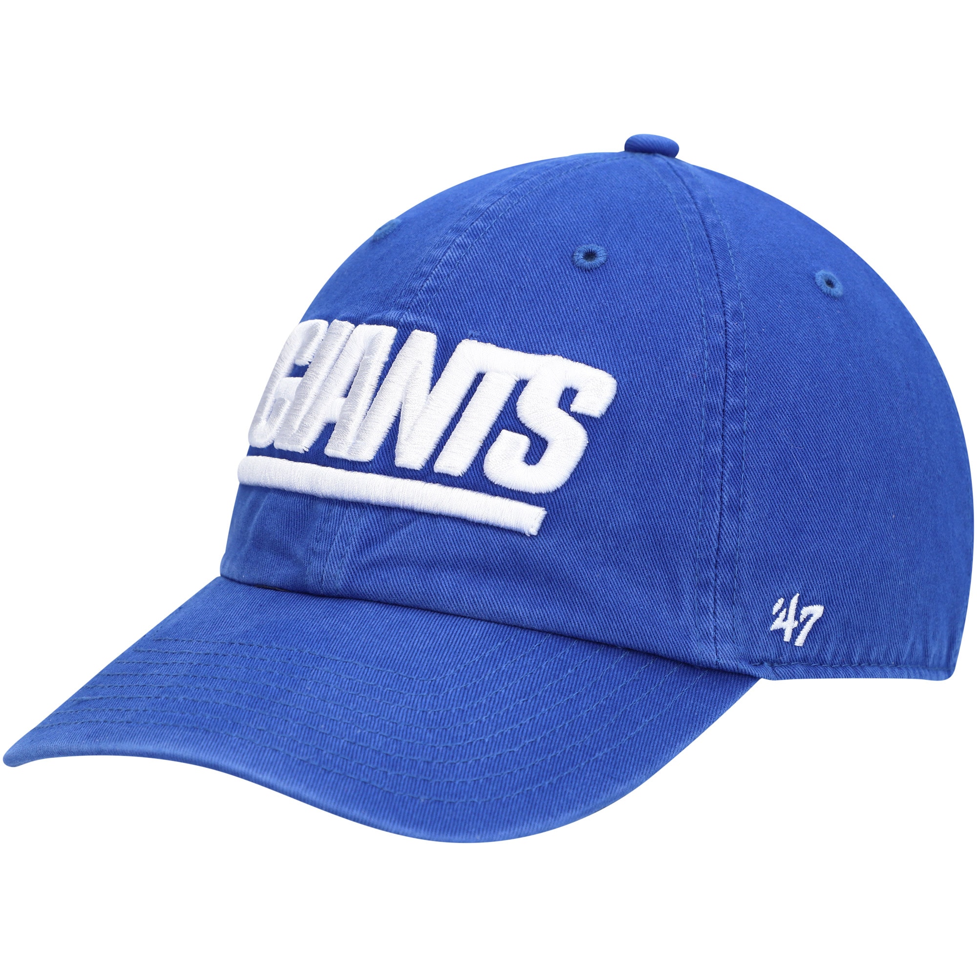 New York Giants mens 47 royal new york giants clean up script adjustable hat | Giants Shop