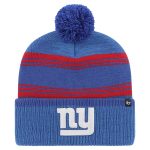 New York Giants mens 47 royal new york giants fadeout cuffed knit hat with pom | Giants Shop