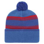 New York Giants mens 47 royal new york giants fadeout cuffed knit hat with pom | Giants Shop