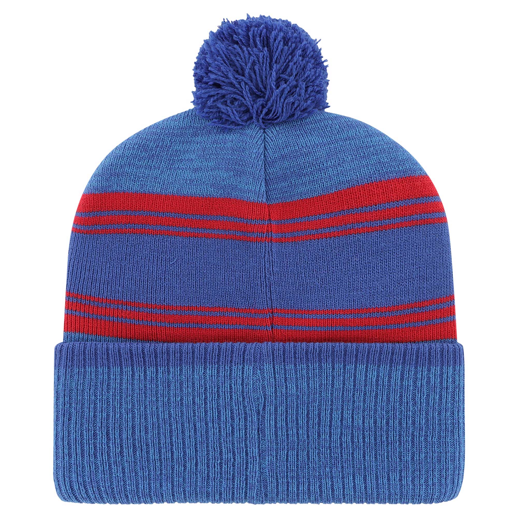 New York Giants mens 47 royal new york giants fadeout cuffed knit hat with pom | Giants Shop