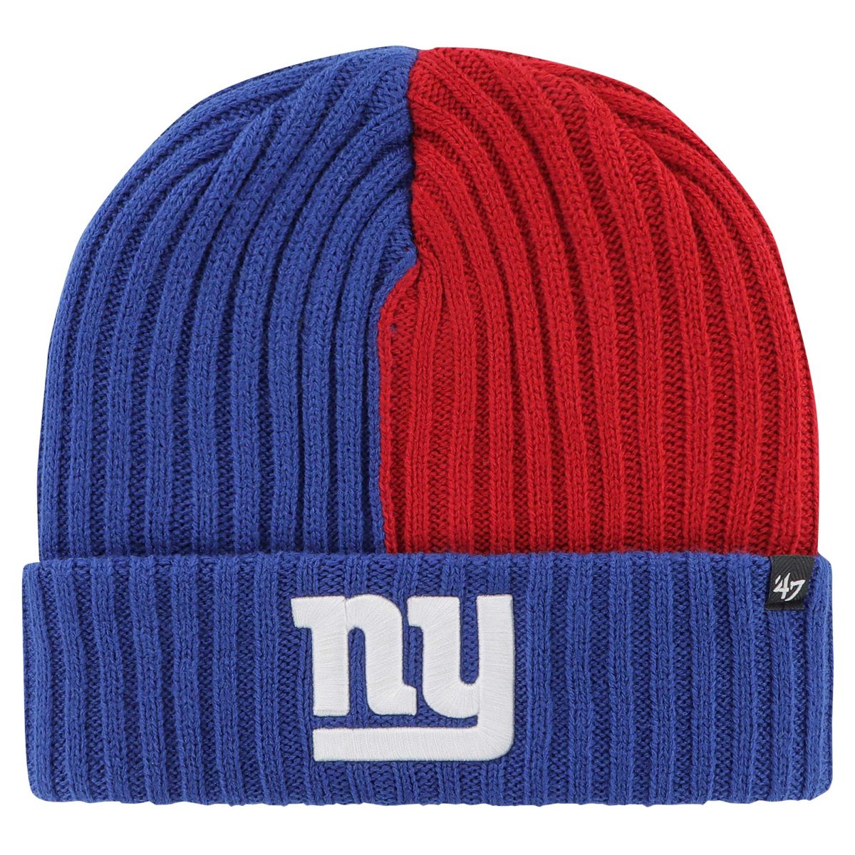 New York Giants mens 47 royal new york giants fracture cuffed knit hat | Giants Shop