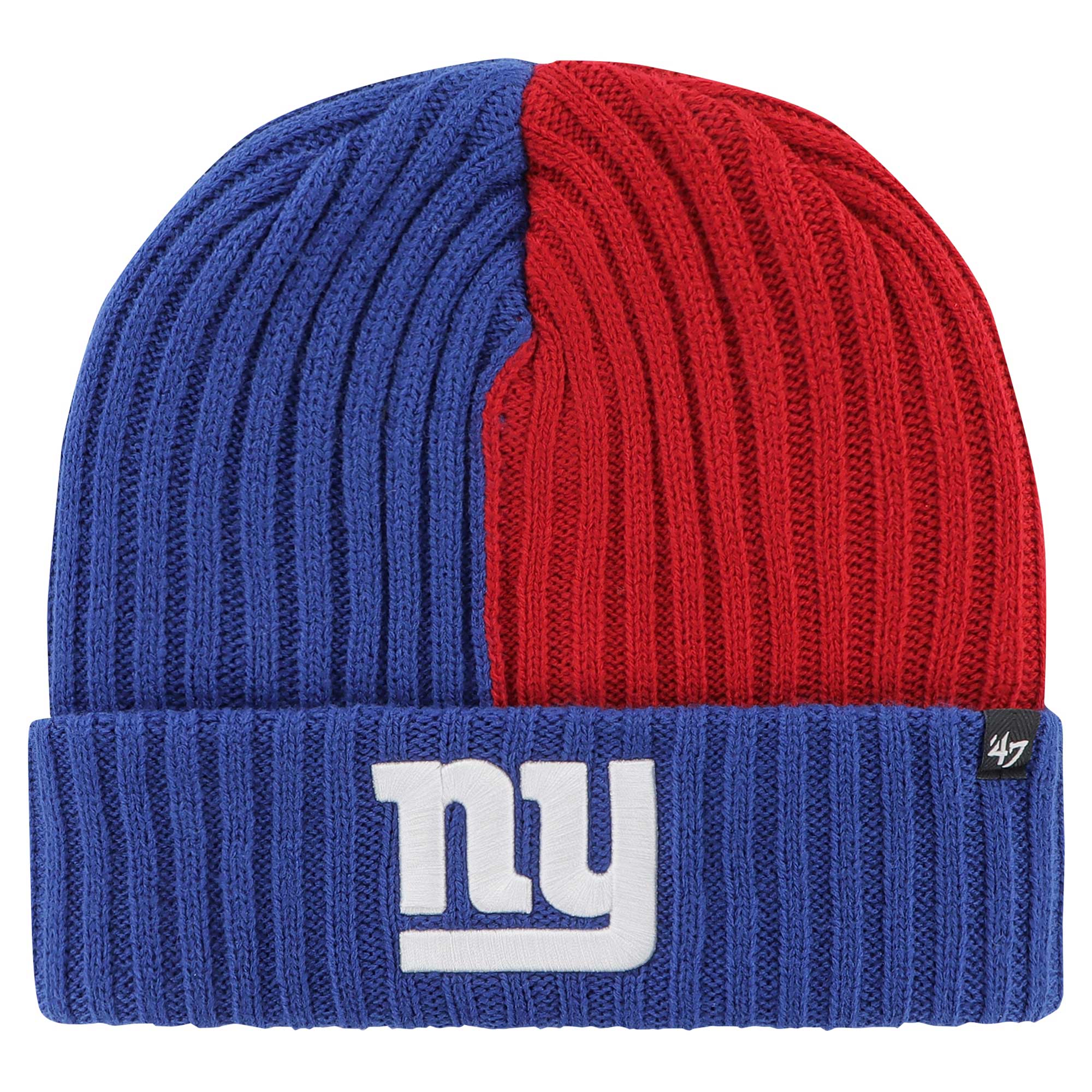 New York Giants mens 47 royal new york giants fracture cuffed knit hat | Giants Shop