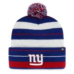 New York Giants mens 47 royal new york giants powerline cuffed knit hat with pom | Giants Shop