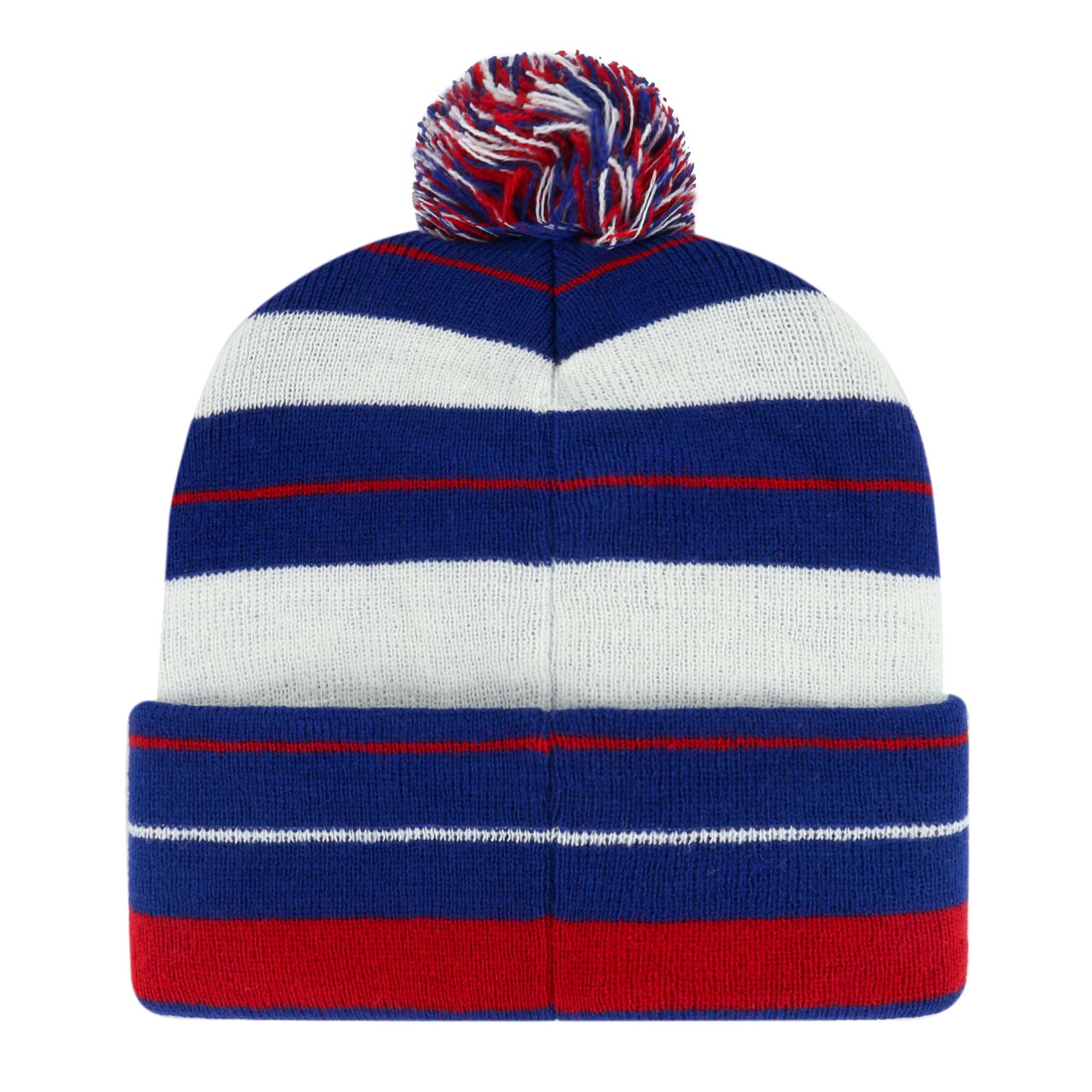 New York Giants mens 47 royal new york giants powerline cuffed knit hat with pom | Giants Shop