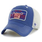 New York Giants mens 47 royalnatural new york giants five point trucker clean up adjustable hat | Giants Shop
