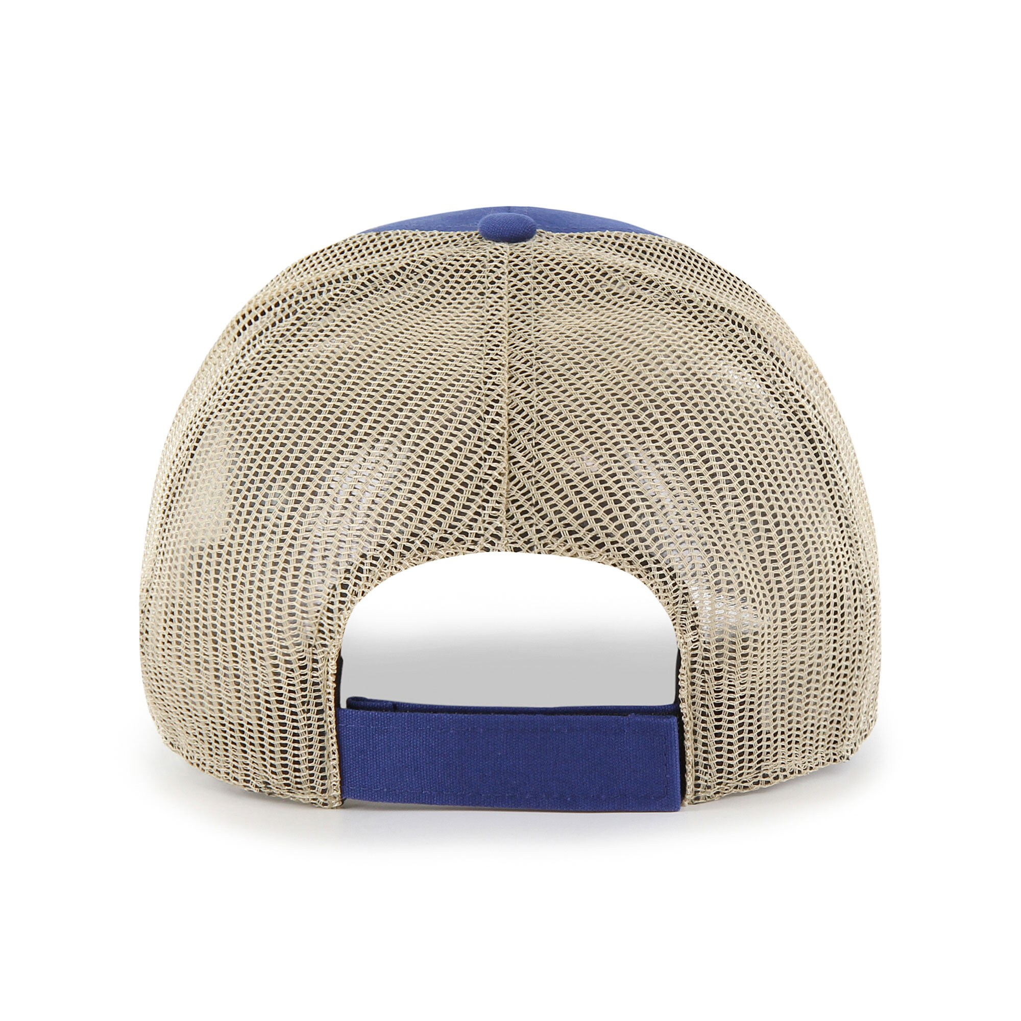 New York Giants mens 47 royalnatural new york giants rawhide trucker adjustable hat | Giants Shop