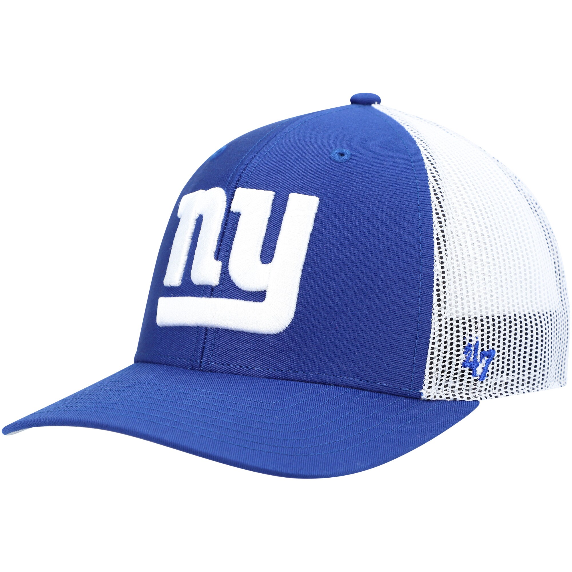New York Giants mens 47 royalwhite new york giants trucker snapback hat | Giants Shop