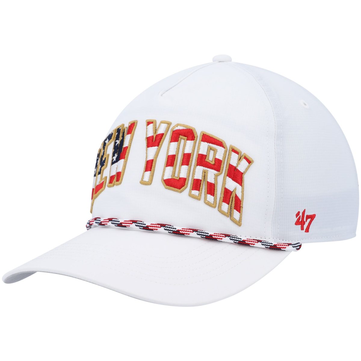 New York Giants mens 47 white new york giants hitch stars and stripes trucker adjustable hat | Giants Shop