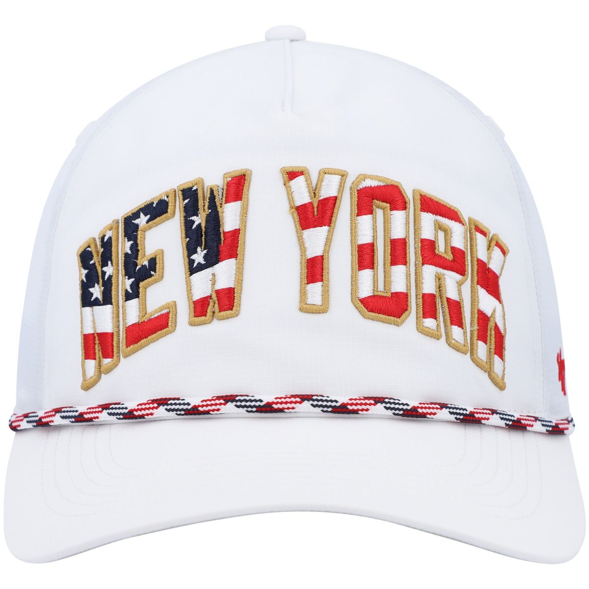 New York Giants mens 47 white new york giants hitch stars and stripes trucker adjustable hat | Giants Shop
