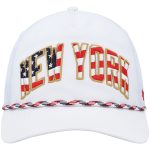 New York Giants mens 47 white new york giants hitch stars and stripes trucker adjustable hat | Giants Shop