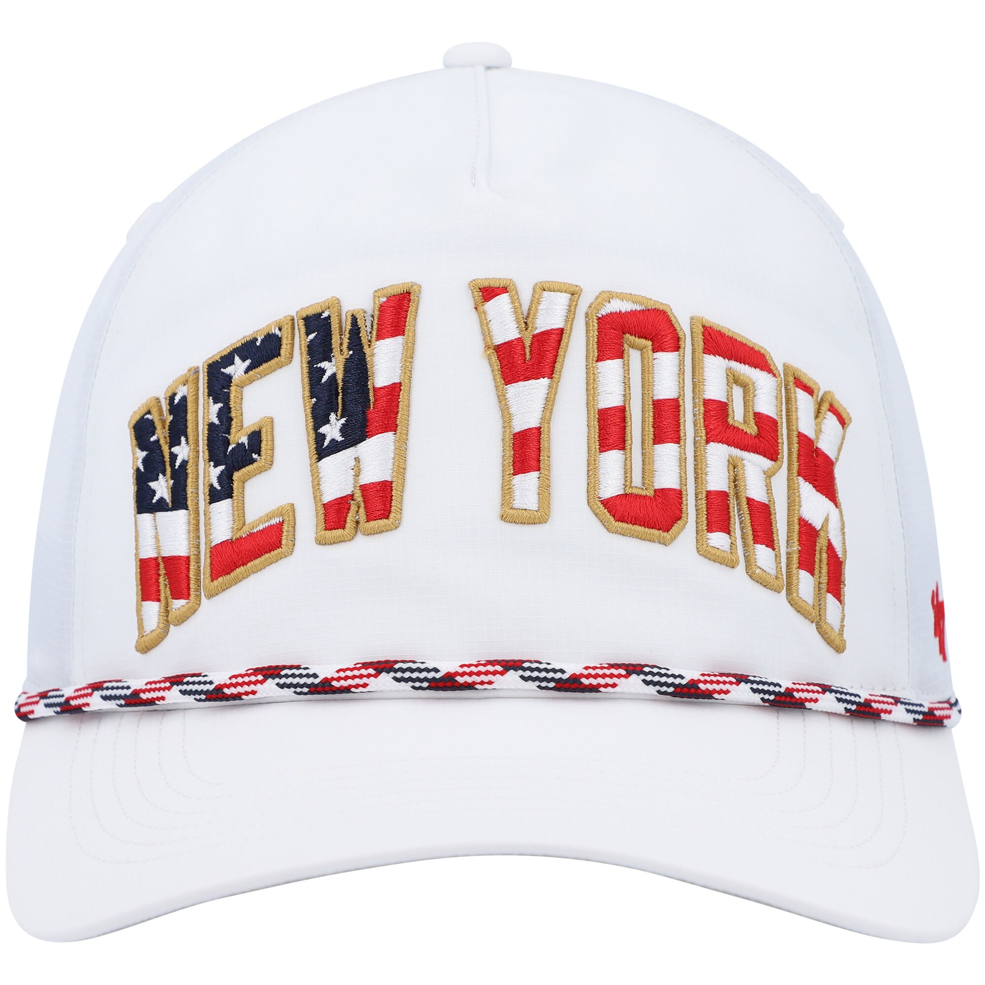 New York Giants mens 47 white new york giants hitch stars and stripes trucker adjustable hat | Giants Shop