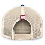 New York Giants mens fanatics naturalroyal new york giants diamond stripe trucker adjustable hat | Giants Shop