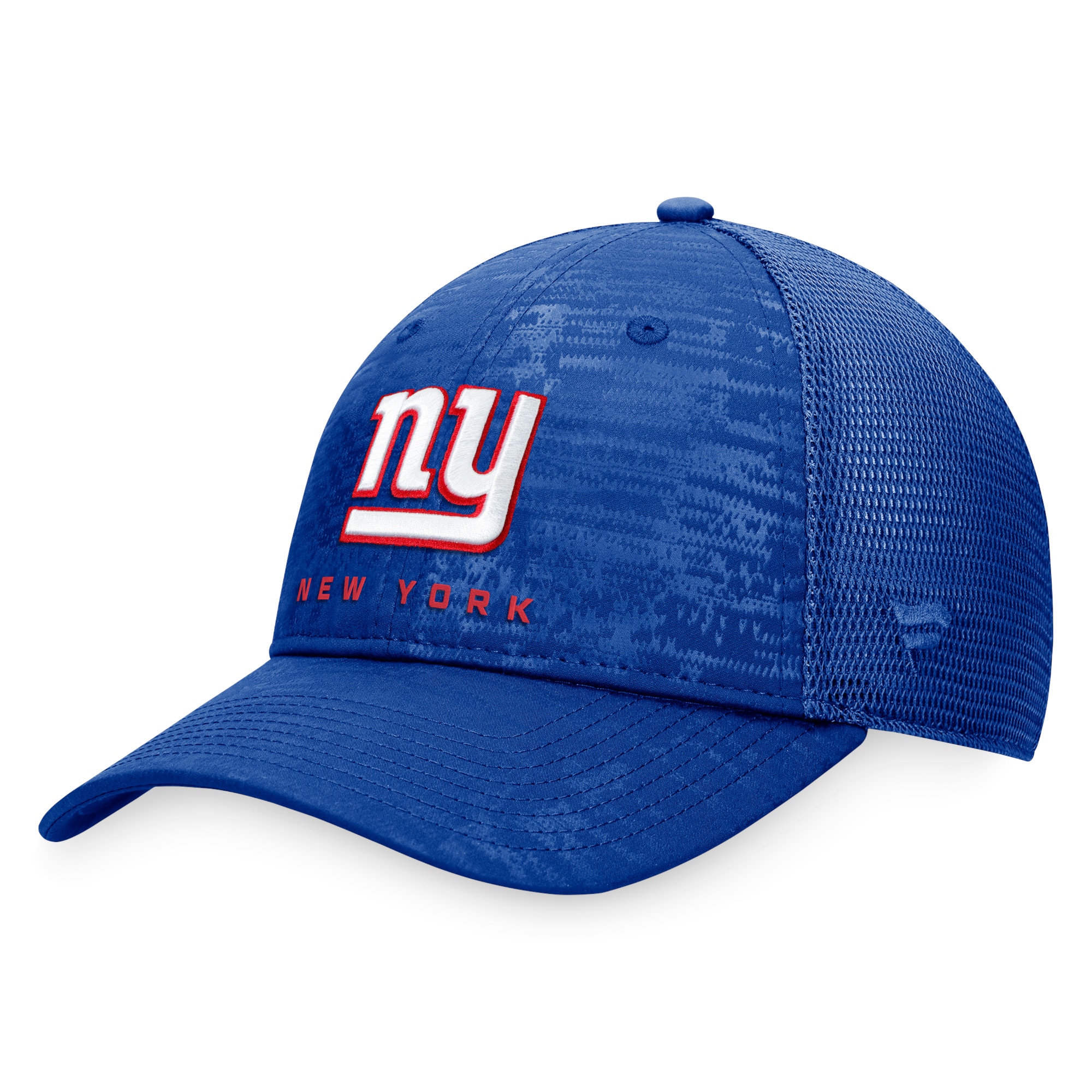 New York Giants mens fanatics royal new york giants defender camo trucker adjustable hat | Giants Shop