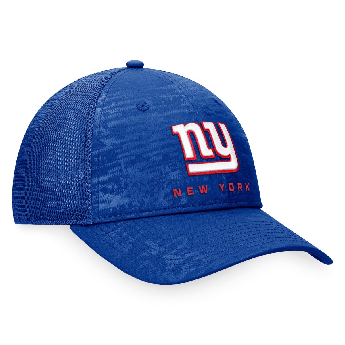 New York Giants mens fanatics royal new york giants defender camo trucker adjustable hat | Giants Shop