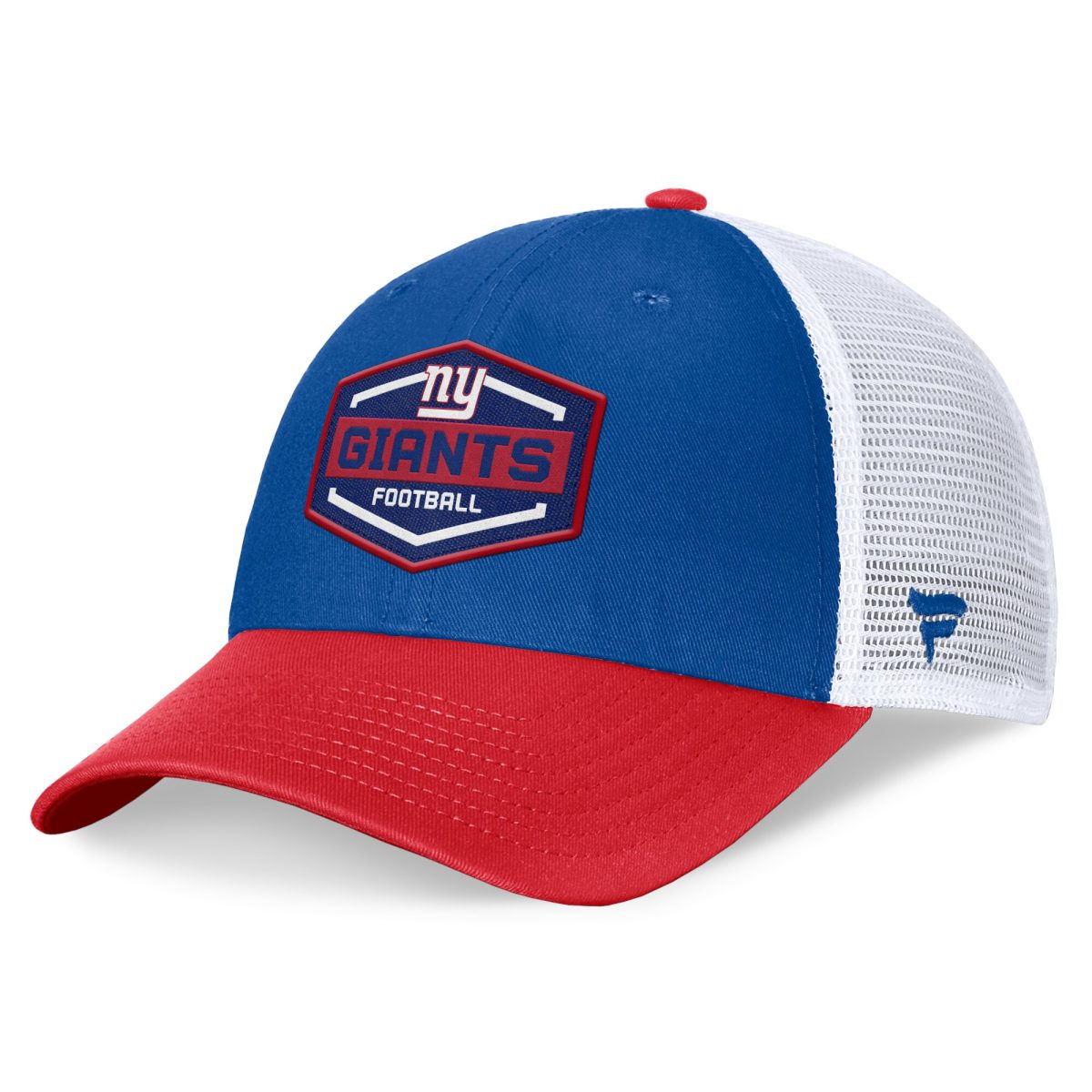 New York Giants mens fanatics royalred new york giants bench trucker adjustable hat | Giants Shop