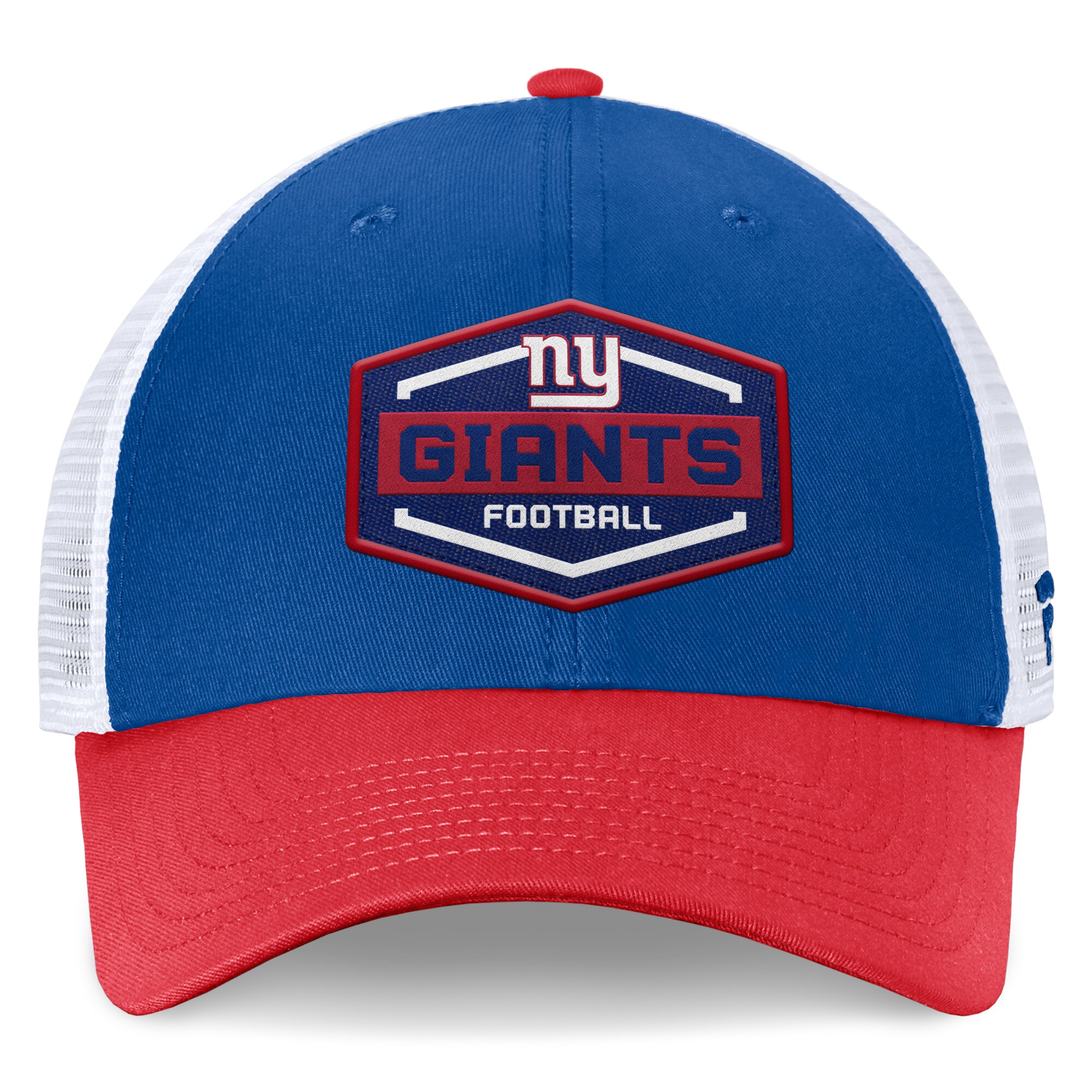 New York Giants mens fanatics royalred new york giants bench trucker adjustable hat | Giants Shop