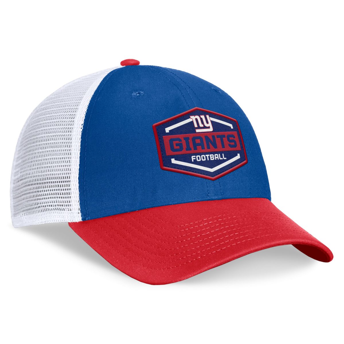 New York Giants mens fanatics royalred new york giants bench trucker adjustable hat | Giants Shop