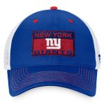 New York Giants mens fanatics royalwhite new york giants fundamentals trucker adjustable hat | Giants Shop