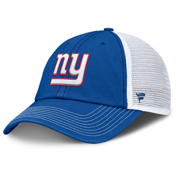 New York Giants mens fanatics royalwhite new york giants trucker adjustable hat | Giants Shop