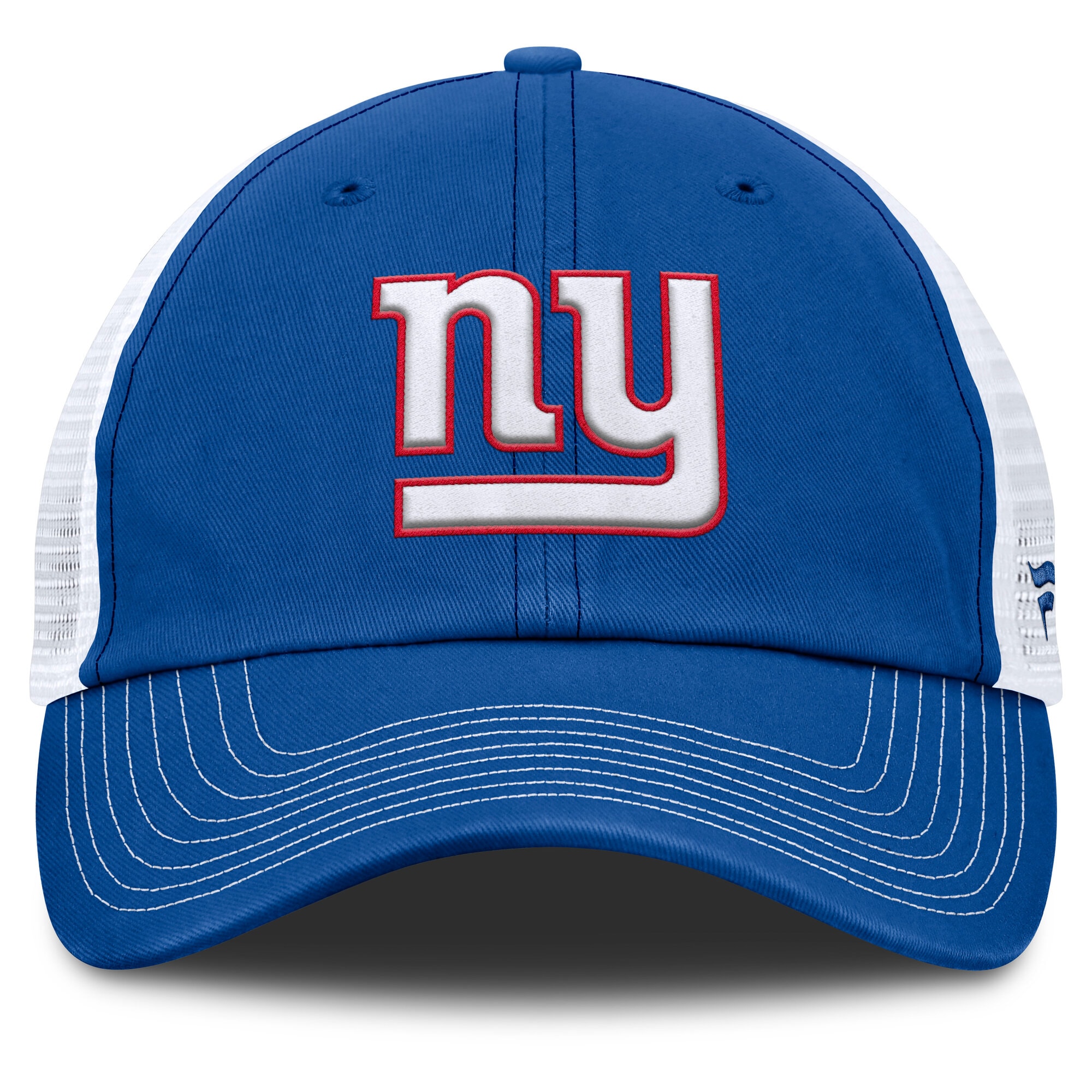 New York Giants mens fanatics royalwhite new york giants trucker adjustable hat | Giants Shop