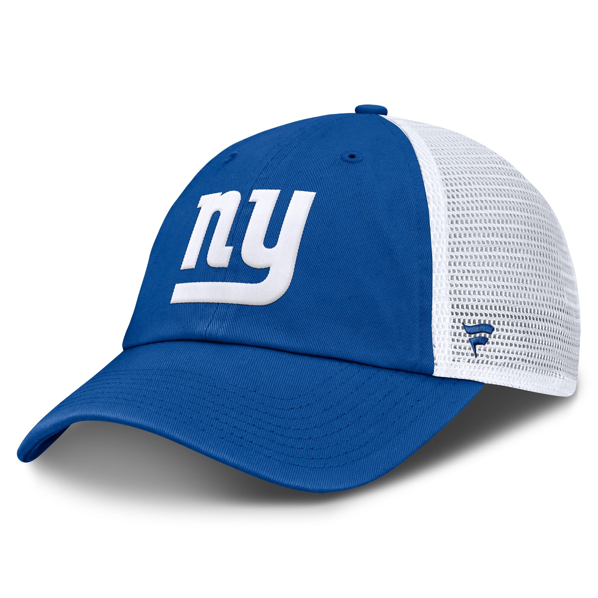 New York Giants mens fanatics royalwhite new york giants vintage trucker adjustable hat | Giants Shop