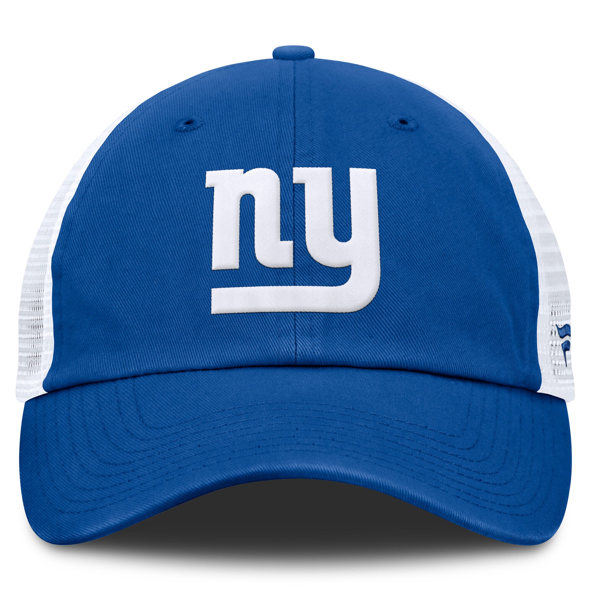 New York Giants mens fanatics royalwhite new york giants vintage trucker adjustable hat | Giants Shop