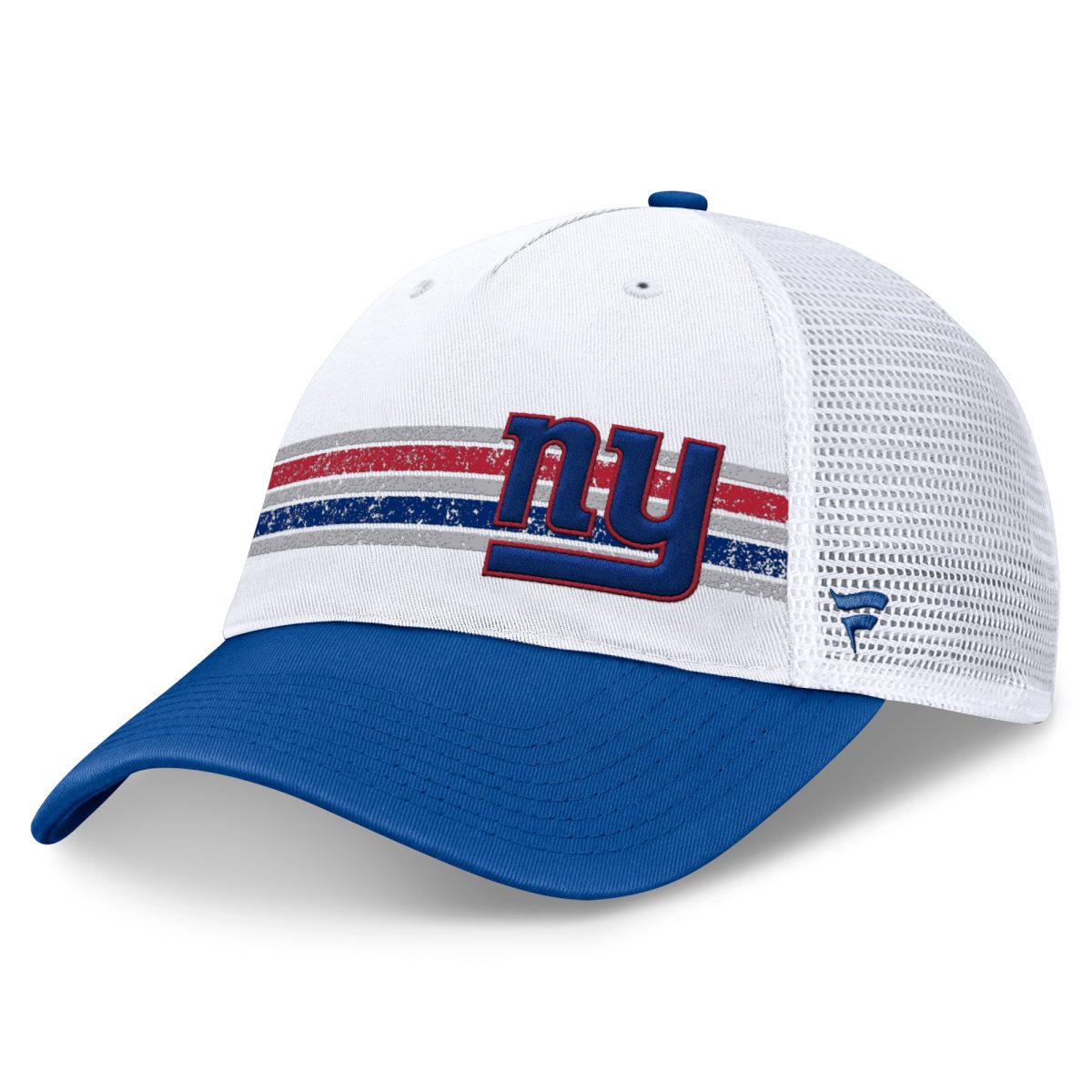 New York Giants mens fanatics whiteroyal new york giants flawless stripe adjustable hat | Giants Shop