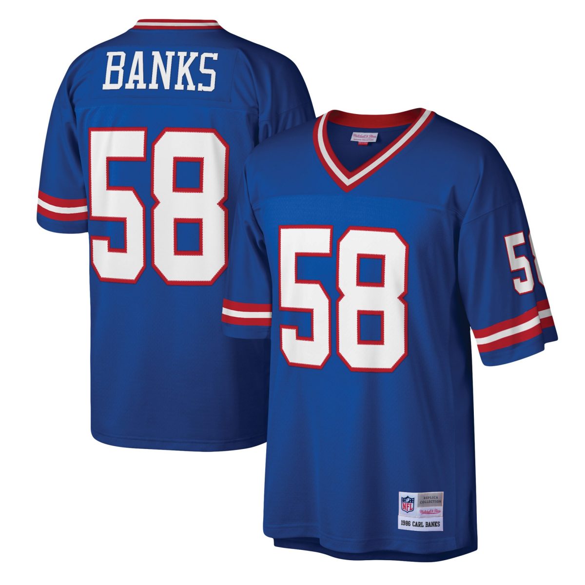 New York Giants mens mitchell  ness carl banks royal new york giants legacy replica jersey | Giants Shop