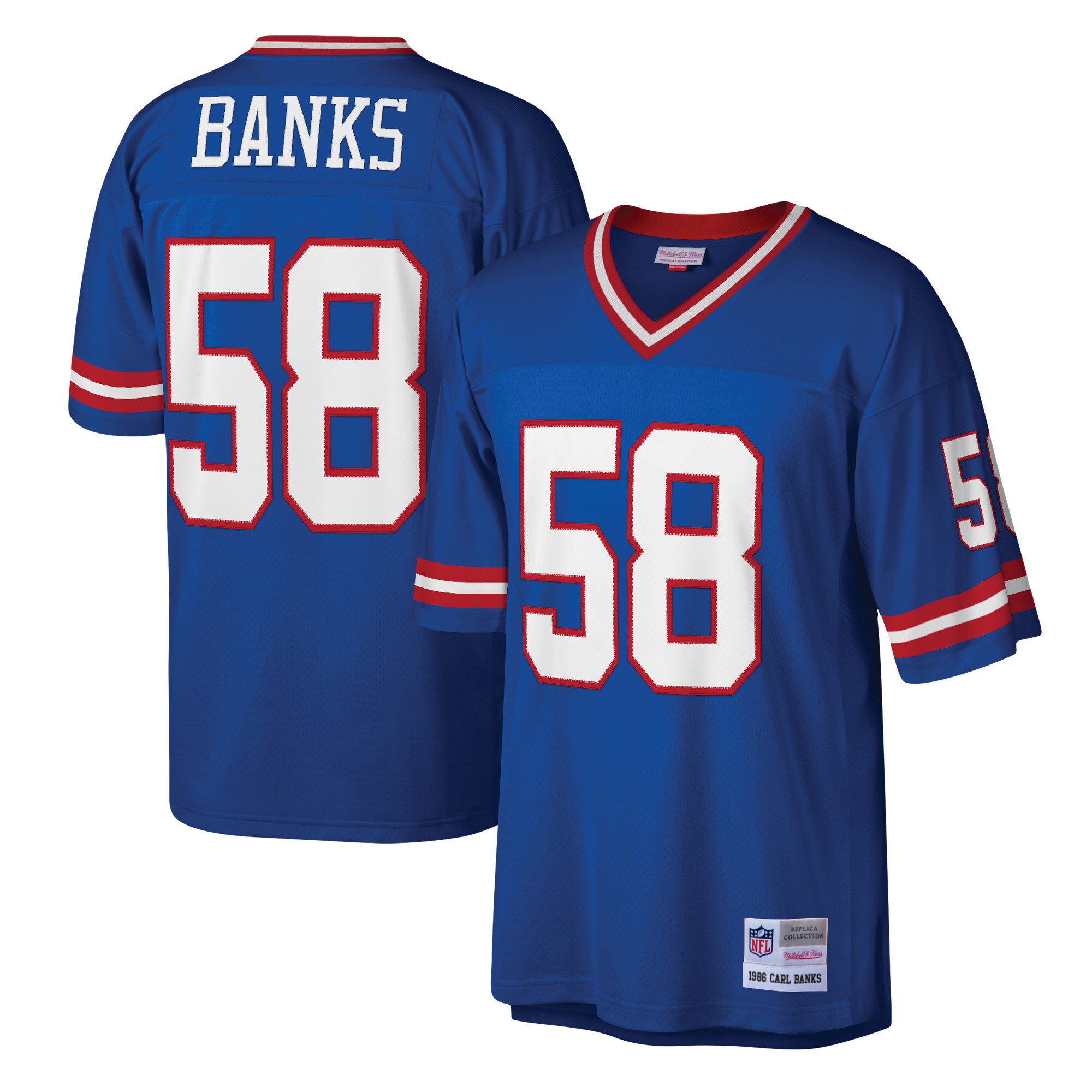 New York Giants mens mitchell  ness carl banks royal new york giants legacy replica jersey | Giants Shop