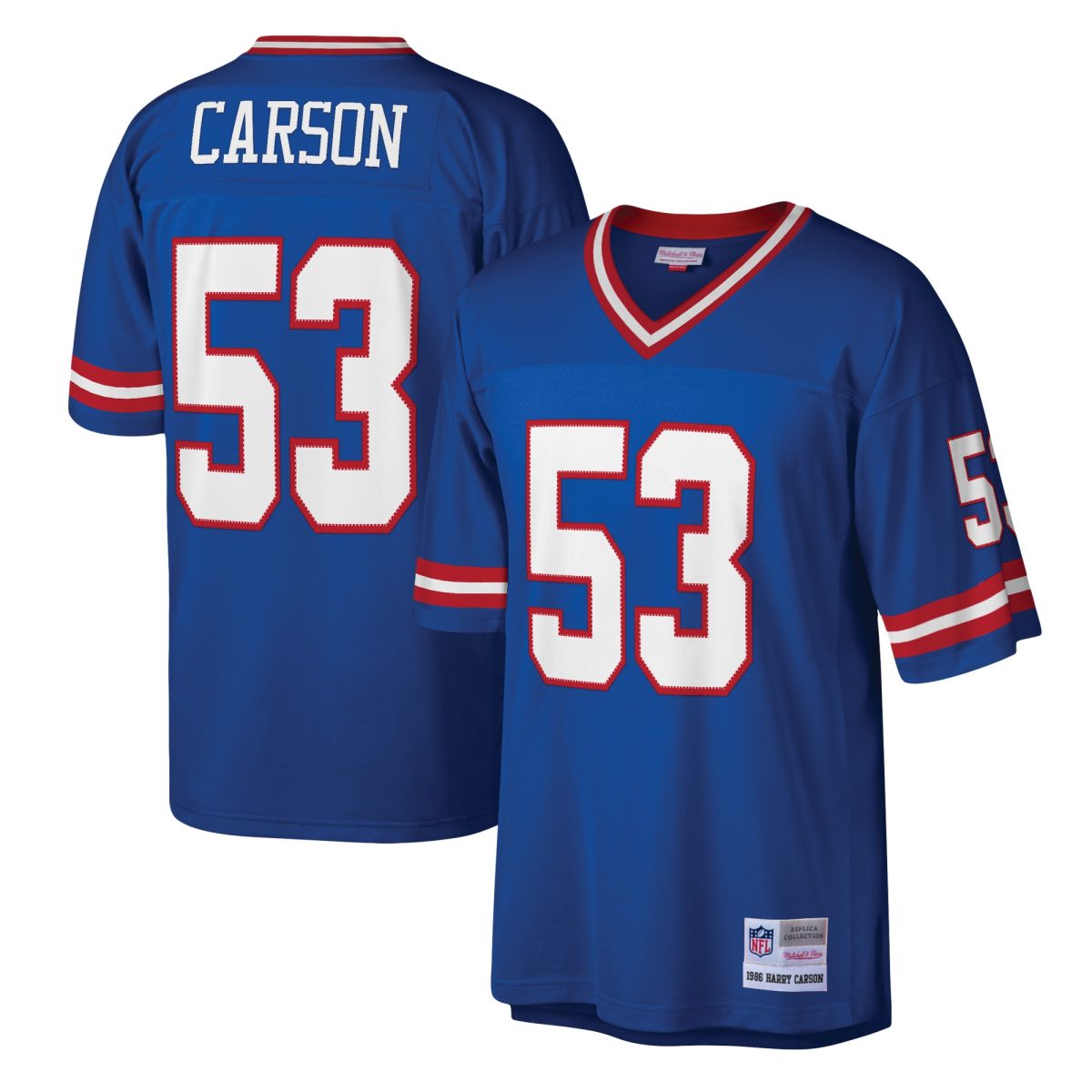 New York Giants mens mitchell  ness harry carson royal new york giants legacy replica jersey | Giants Shop
